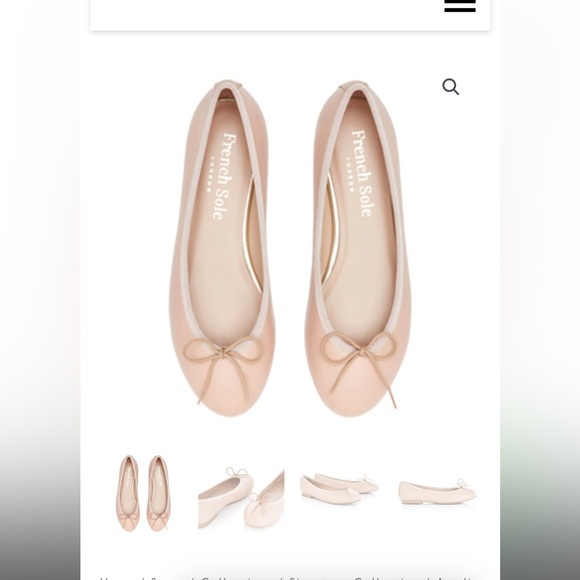French Sole London Nude Amelie Ballet Flats - Picture 1 of 8